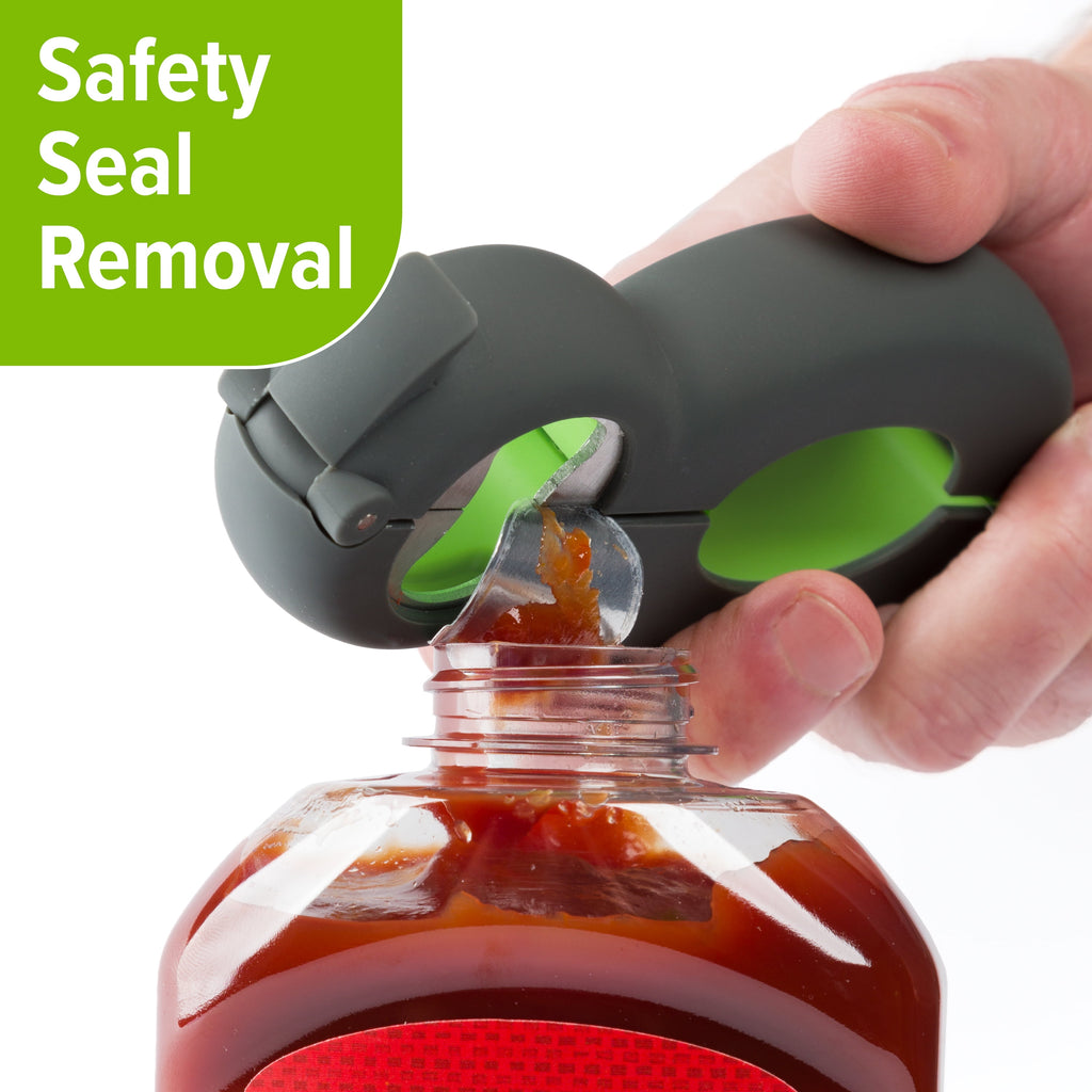 Prep Solutions 6-in-1 Multi Opener With Non-Slip Grip for Jars, Cans, and Bottles
