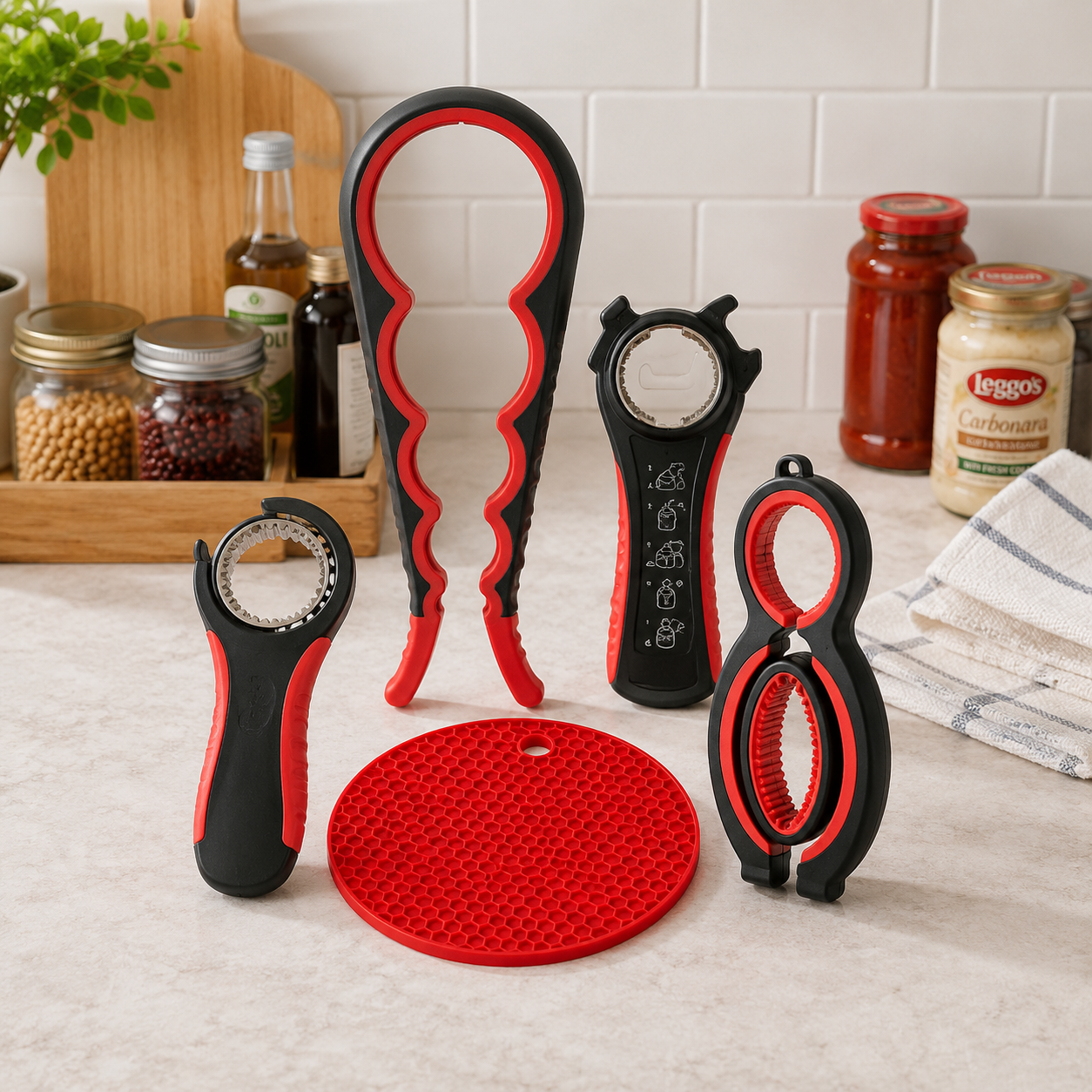 Multifunction Jar Opener Set