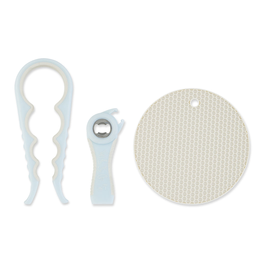 Elements by Thyme & Table 3-Piece Jar & Bottle Opener Set - Blue