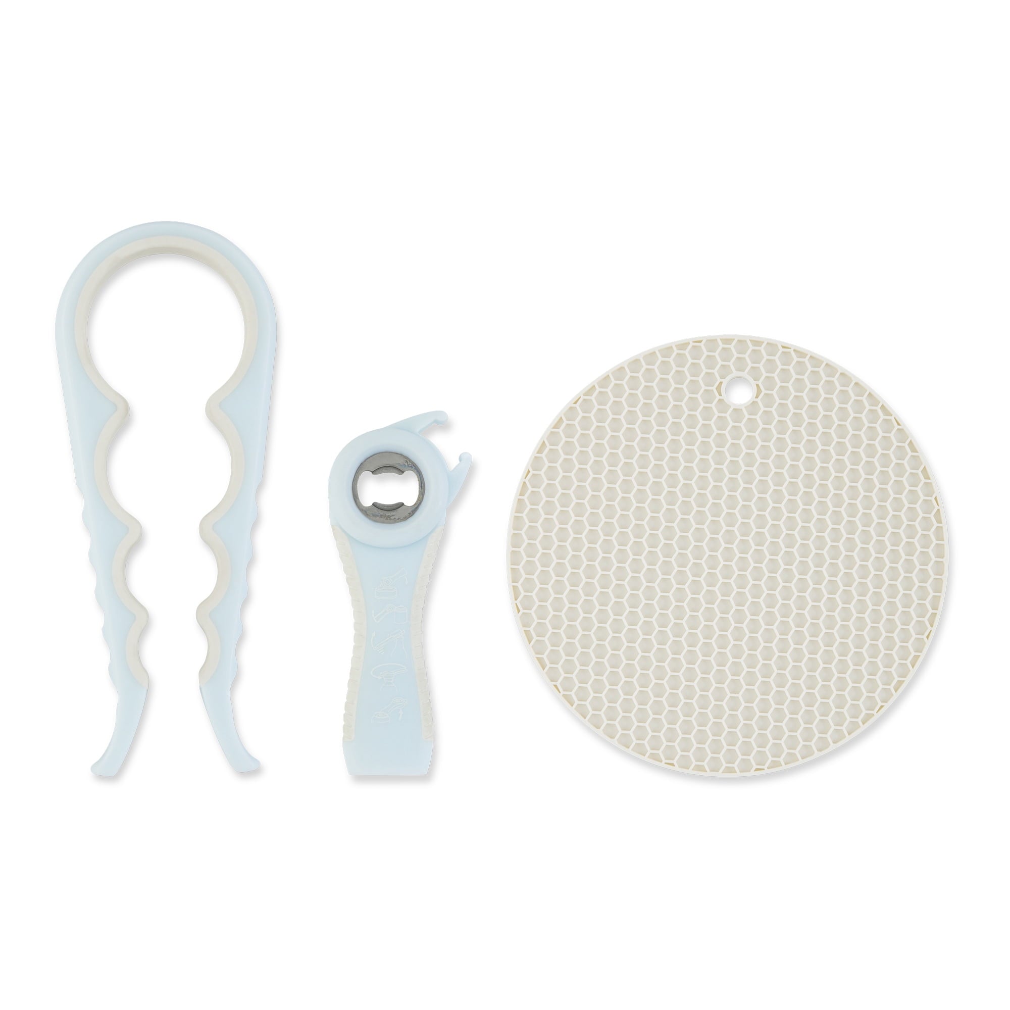 Elements by Thyme & Table 3-Piece Jar & Bottle Opener Set - Blue