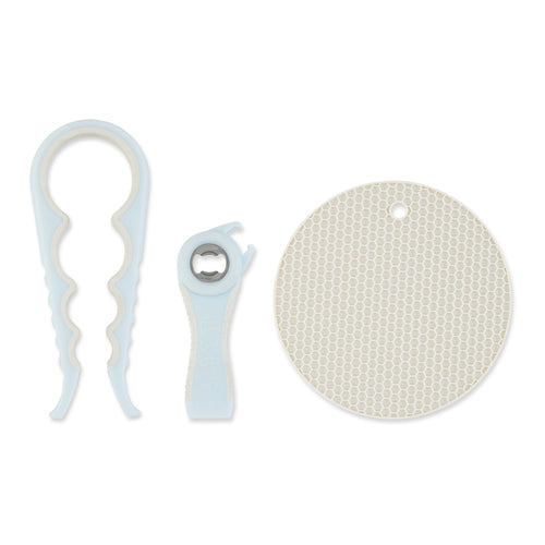 Elements by Thyme & Table 3-Piece Jar & Bottle Opener Set - Blue